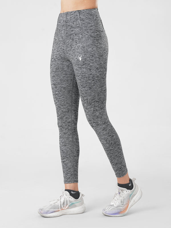 StrideFlex Pocket Legging in Heather Grey